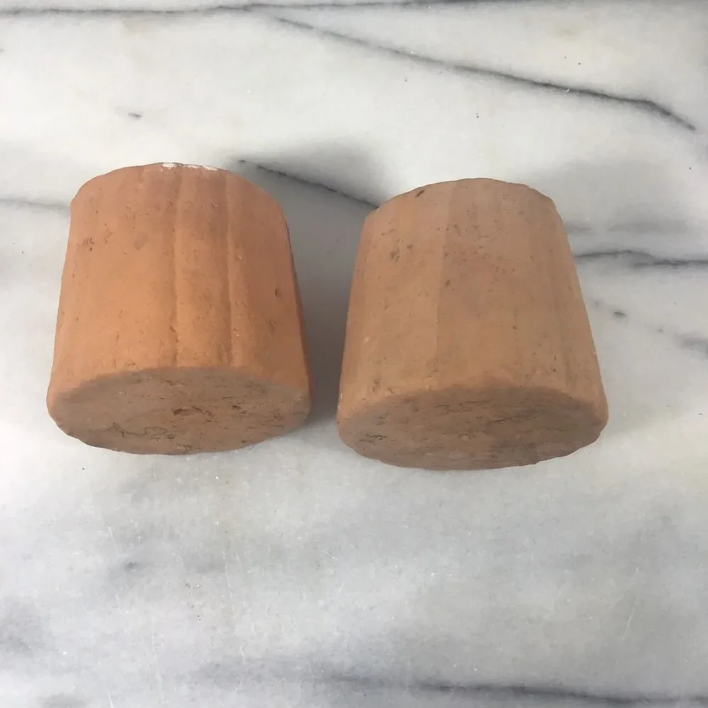 Lot of 8 Terracotta Aquarium & Reptile Hideouts - Natural Clay Fish Tank Decor